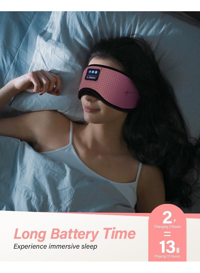 LC-dolida Sleep Headphone, Bluetooth Wireless White Noise Sleeping Eye Mask, 3D Breathable Sleep Mask with Timer for Sleeping Travel Relaxation, Meditation, Cool Gadgets for Women Man - Image 5